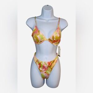 Billabong Sunshine Diaries Bikini Set Large NWT $115 MSRP